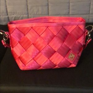 Maggie Bags Seatbelt purse hot pink